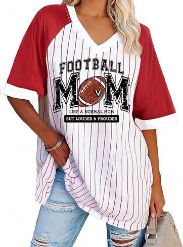 قمصان كرة القدم للنساء قميص يوم كبير في لعبة كرة القدم أمي Tshirt Graphic Sunday Tee Funday Sport Tops in Kuwait