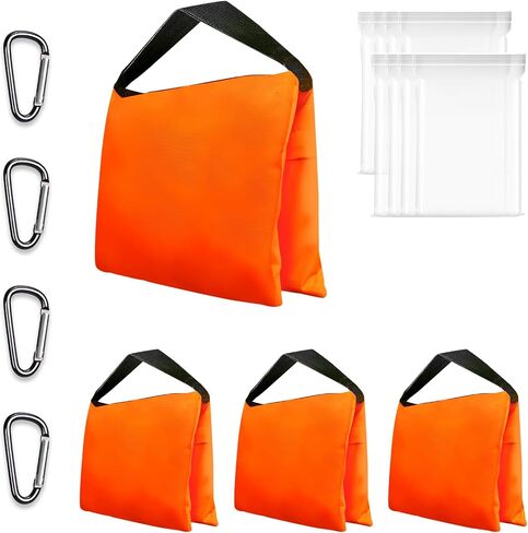 Emart Hight Dick Sandbag Photo Studio Bag Bag Bag Design for Photography Light Stand Tripod ، فناء في الهواء الطلق ، الرياضة ، خيمة منبثقة ، قاعدة مظلة ، التخييم ، كرسي الصيد -4 مجموعة (أسود) in Kuwait