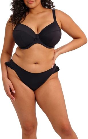 Elomi Plus Size Sail Plain Sailing Bikini Top 38JJ ، Black in Saudi Arabia