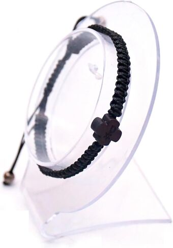 St. Benedict St. Jude Beaded Bracelet, Adjustable Handmade Braided Cord Bracelet, Green Unisex in Saudi Arabia