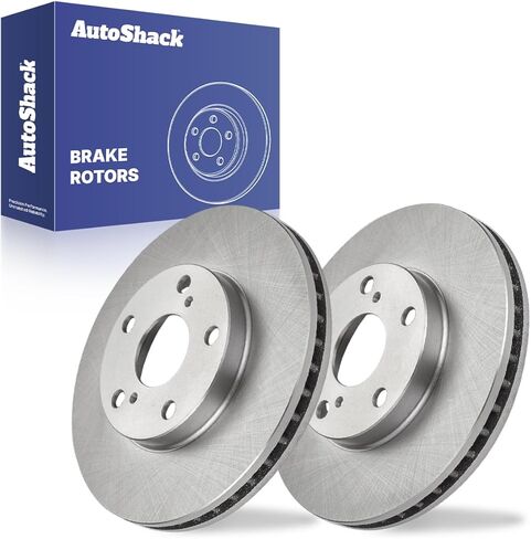 AutoShack Black Hat Drilled and Slotted Brake Rotors Front Brake Rotor Replacement Kit for 1992-2006 Toyota Camry 1995-2004 Avalon 1998-2003 Sienna 1999-2003 Solara 1992-2001 Lexus ES300 FWD PR41052LR in Kuwait