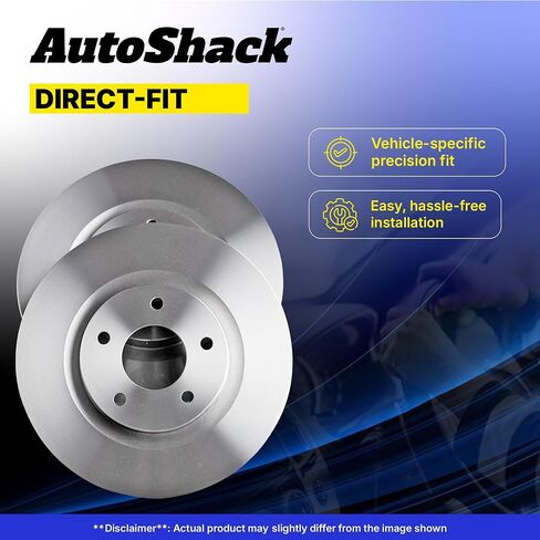 AutoShack Black Hat Drilled and Slotted Brake Rotors Front Brake Rotor Replacement Kit for 1992-2006 Toyota Camry 1995-2004 Avalon 1998-2003 Sienna 1999-2003 Solara 1992-2001 Lexus ES300 FWD PR41052LR in Kuwait