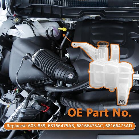 LOSTAR Engine Coolant Overflow Recovery Reservoir Tank with Cap Fit for 2008-2010 Ford F-250 F-350 F-450 Super Duty Replaces 603-639, 8C3Z10732A in Saudi Arabia