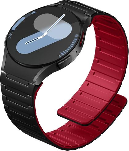 SNBLK Magnetic Band Compatible with Samsung Galaxy Watch 7 Band 6 5 4 FE 40mm 44mm/Watch 6/4Classic/5 Pro 45mm, No Gap 20mm Magnet Silicone Sport Strap for Samsung Watch Bands Men Women in Saudi Arabia