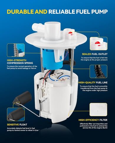 Philtop FG0845 مجموعة مضخة الوقود الكهربائية متوافقة مع 2004-2008 فورد F-150 4.2L/4.6L/5.4L ، يحل محل E2434M ، P76335M ، P76343M ، RE0896S ، SP2004M ، TU269 in Kuwait