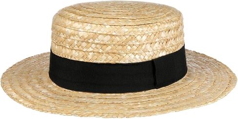 Lipodo Boater Straw Hat Women/Men Nature 7 3/8 in Kuwait
