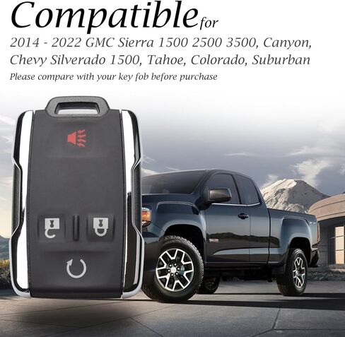 Cover Cover Fob Cover VoDODECO LEALLY COYPENT FOB متوافق مع 2019-2021 GMC Sierra ، Canyon ، Chevy Silverado 1500 ، Tahoe ، Colorado ، Suburban (4-Butrow ، Brown) in Saudi Arabia