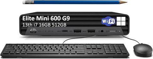 HP Elite SFF 805 G9 Business Desktop PC (32GB DDR5 RAM ، 1TB SSD ، AMD RYZEN 5 8600G (> Intel I7-1255U)) ، عامل شكل صغير لها ، مهندس ، مصمم ، Wi-Fi ، Ethernet ، HDMI ، Display Port ، Win 11 Pro ، in Kuwait