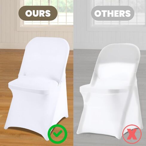 White Chair Covers 30 pcs Stretch Spandex Chair Covers Universal Fitted Chair Cover Protector for Wedding,Party, Banquet, Holidays, Celebration, Decoration（White, 30 PCS） in Saudi Arabia