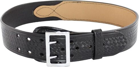 First Class Leather Sam Browne Police, Sheriff, and Security Leather-Lined, 2.25" Width Plain and Basketweave Duty Belt in Saudi Arabia