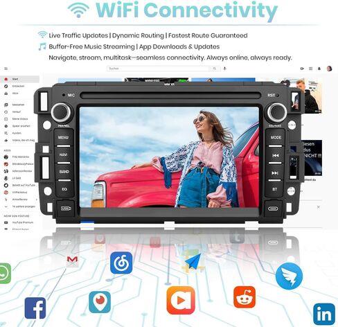 Android 13 Car Stereo Radio for GMC Sierra Yukon Chevy Silverado Tahoe, 7-Inch HD Touchscreen 2GB+64GB with CarPlay/Android Auto, Backup Camera, Fast Boot, Plug and Play in-Dash Navigation Receiver in Kuwait