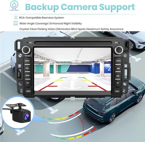 Android 13 Car Stereo Radio for GMC Sierra Yukon Chevy Silverado Tahoe, 7-Inch HD Touchscreen 2GB+64GB with CarPlay/Android Auto, Backup Camera, Fast Boot, Plug and Play in-Dash Navigation Receiver in Kuwait