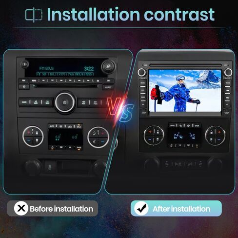 Android 13 Car Stereo Radio for GMC Sierra Yukon Chevy Silverado Tahoe, 7-Inch HD Touchscreen 2GB+64GB with CarPlay/Android Auto, Backup Camera, Fast Boot, Plug and Play in-Dash Navigation Receiver in Kuwait