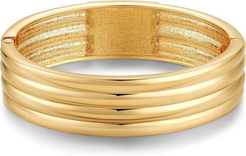 Chunky Gold Bangles Bracelet for Women Trendy Statement Bracelet Simple Gold Jewelry for Women Gifts in Kuwait