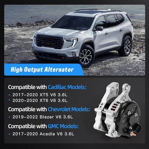 JX6Z-10346-K High Output Alternator 180A 12V,Compitable with 2020-2023 Ford Escape 1.5L,2021 2022 2023 Bronco Sport 1.5L,Replacement JX6Z10346K,JX6T-10300-SC,JX6T10300SC,GL8990 in Saudi Arabia
