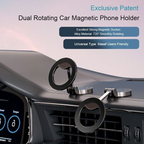 حامل هاتف Dash for Truck Phone Mount لشاحنة الشاحنة الشاقة للشفط + 360 درجة دوران ، حامل الجهاز المحمول لنافذة لوحة القيادة مع ذراع طويلة متوافقة مع iPhone Samsung Big Riger ، Black in Kuwait