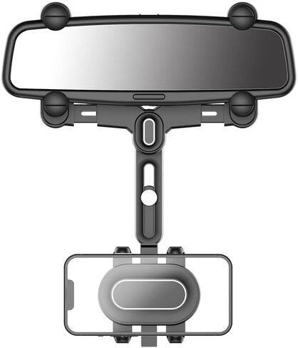 حامل هاتف Dash for Truck Phone Mount لشاحنة الشاحنة الشاقة للشفط + 360 درجة دوران ، حامل الجهاز المحمول لنافذة لوحة القيادة مع ذراع طويلة متوافقة مع iPhone Samsung Big Riger ، Black in Kuwait