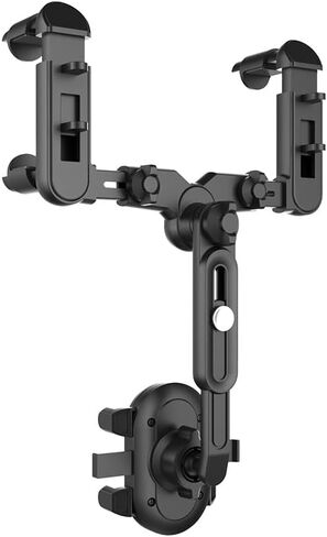 حامل هاتف Dash for Truck Phone Mount لشاحنة الشاحنة الشاقة للشفط + 360 درجة دوران ، حامل الجهاز المحمول لنافذة لوحة القيادة مع ذراع طويلة متوافقة مع iPhone Samsung Big Riger ، Black in Kuwait