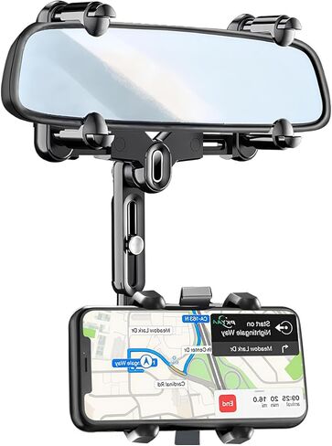 حامل هاتف Dash for Truck Phone Mount لشاحنة الشاحنة الشاقة للشفط + 360 درجة دوران ، حامل الجهاز المحمول لنافذة لوحة القيادة مع ذراع طويلة متوافقة مع iPhone Samsung Big Riger ، Black in Kuwait