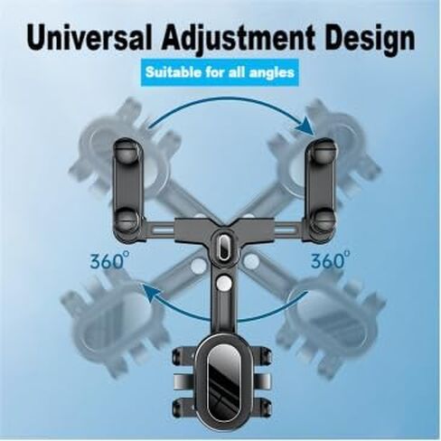 حامل هاتف Dash for Truck Phone Mount لشاحنة الشاحنة الشاقة للشفط + 360 درجة دوران ، حامل الجهاز المحمول لنافذة لوحة القيادة مع ذراع طويلة متوافقة مع iPhone Samsung Big Riger ، Black in Kuwait