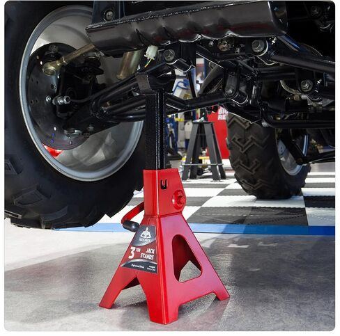 تقف سيارة Car Jack 6 أطنان (12000 رطل) لرفع سيارات الدفع الرباعي والشاحنة الصغيرة والسيارة و UTV/ATV ، الأحمر ، زوج واحد in Kuwait