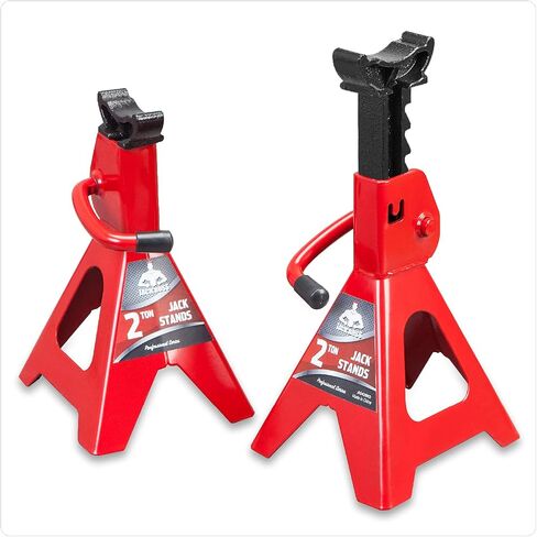 تقف سيارة Car Jack 6 أطنان (12000 رطل) لرفع سيارات الدفع الرباعي والشاحنة الصغيرة والسيارة و UTV/ATV ، الأحمر ، زوج واحد in Kuwait