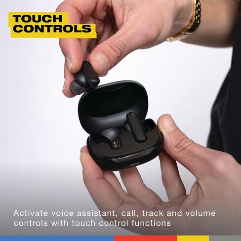 Skullcandy Smokin 'Buds في أذن اللاسلكي ، بطارية 20 ساعة ، و 50 ٪ من المواد البلاستيكية المتجددة ، والميكروفون ، تعمل مع أجهزة iPhone Android و Bluetooth - أسود (متجدد) in Saudi Arabia