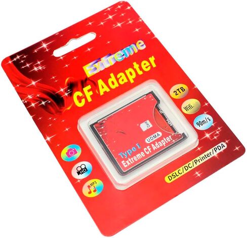 Compact Flash Memory Card Reader TF Compatible with Dual Micro SD to CF Adapter Type I High-Speed Performance Replacement for DSLRs in Kuwait