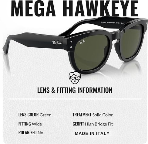 Ray-Ban RB0298S Mega Hawkeye Square Square Shoples مع حزمة مجموعة النظارات الرسمية in Saudi Arabia