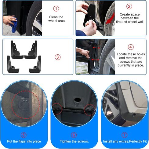 BDFHYK MUD DILAPS SPLASH GUERSS 4PCS MUD MUNARDS متوافقة مع Chevy Colorado 2015-2022 ، متوافق مع GMC Canyon 15-22 بدون مشاعل Fender OEM in Saudi Arabia