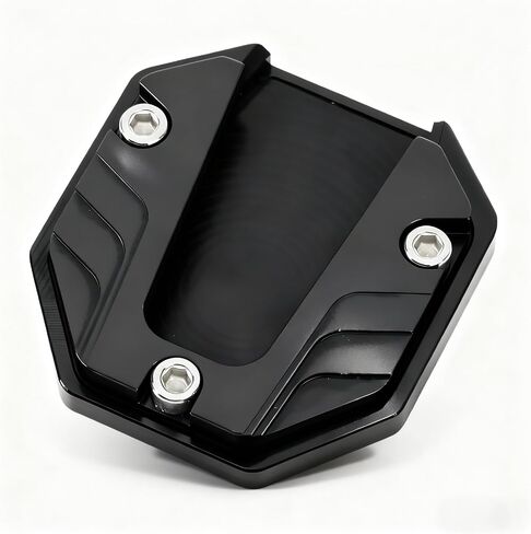 Motorcycle Kickstand Plate, Aluminium Alloy Side Stand Extension Plate High Strength Pad Support Accessory for Parking on Hot Pavement, Grass, Soft Ground and More in Saudi Arabia