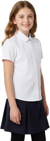Girls' Uniform Button Down Blouse White Shirt in Kuwait