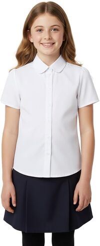 Girls' Uniform Button Down Blouse White Shirt in Kuwait