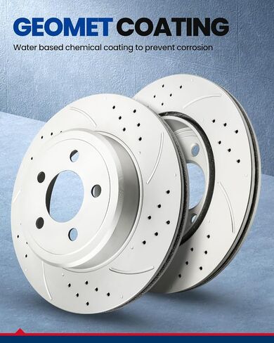 KAX Rear Brake Kit, OE Brake Rotors and Ceramic Brake Pads | Fits Camry 2002-2006 2.4L, Camry 2002-2006 3.0L, ES330 2004-2006, ES300 2002-2003, Camry 2004-2006 3.3L, Automotive Replacement Brake Kit in Saudi Arabia