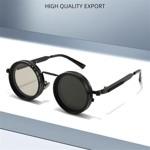 willochra 1-9 Adjustable Sunglasses Moonglass-Nd Filter Lenses Adjustable Tint Rounded Polarized Eyewear for Men in Kuwait