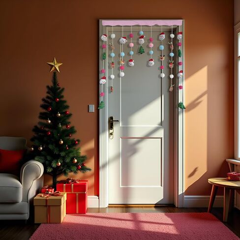 Kawaii Fluffy Plush Door Curtain 33" W x 36" L Self-Adhesive Cute Pink Bow Heart-Shaped Window Wall Curtain for Living Room and Bedroom Decor in Saudi Arabia