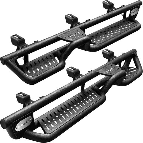 BINARY STAR Running Boards Compatible with Vehicle 2007-2018 Jeep Wrangler JK 2 Door, 6 Inch Two-Stair Side Steps Made with Carbon Steel, Wrangler JK Side Steps Truck Step Bars Nerf Bars in Kuwait