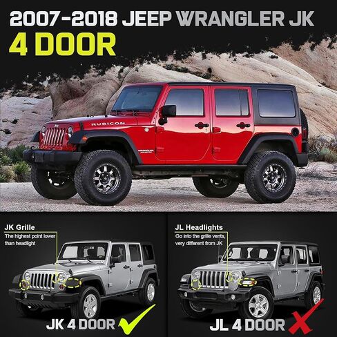 BINARY STAR Running Boards Compatible with Vehicle 2007-2018 Jeep Wrangler JK 2 Door, 6 Inch Two-Stair Side Steps Made with Carbon Steel, Wrangler JK Side Steps Truck Step Bars Nerf Bars in Kuwait