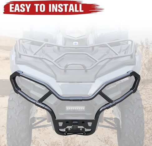 AUPOWER Front & Rear Bumper Guard Set for 2021-2024 Polaris Sportsman 570 Accessories, Front Trail Brushguard for Sportsman 450 Rear Profile Bumper, Replace OEM #2884844, 2884847, 2PCS in Saudi Arabia