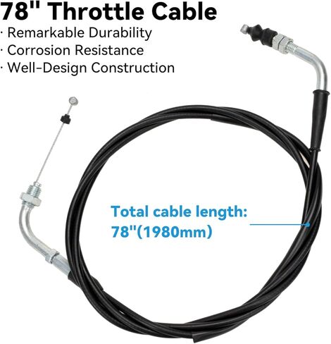 GY6 50CC Carburetor & Scooter Throttle Cable Kit متوافق مع Tao Tao Atm50 Pony Vip Roketa Jonway Lance Scooter Moped 139qmb 4-Stroke ، PD18J President in Kuwait