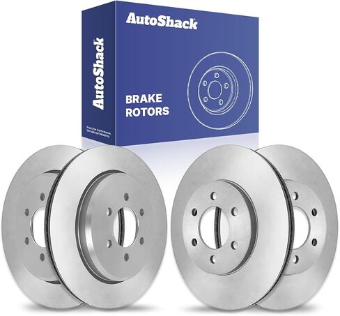 Autoshack Black Hat حفر ودوارات الفرامل المقطوعة من أدوات استبدال دوار الفرامل الأمامية والخلفية لعام 2003-2006 Lincoln Navigator 2003-2006 Ford Expedition 4.6L 5.4L V8 4WD RWD PR64101PR64102 in Saudi Arabia