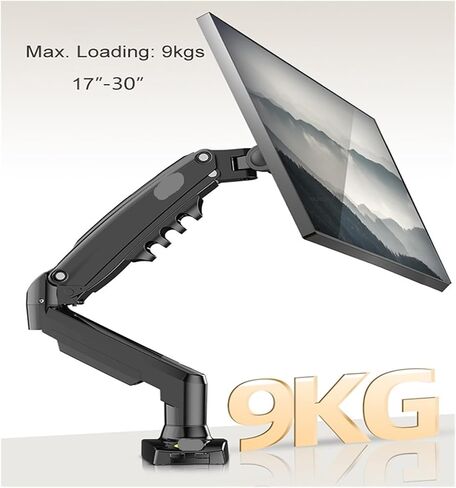 F80 Desktop Gas Spring 17-30" LCD LED Monitor Holder Mount Arm Full Motion Display Stand Loading 2-9 Kgs in Saudi Arabia
