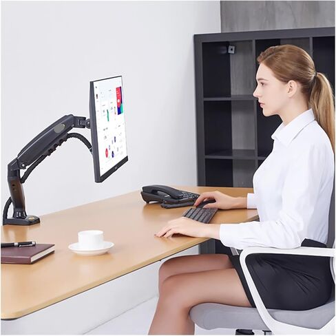 F80 Desktop Gas Spring 17-30" LCD LED Monitor Holder Mount Arm Full Motion Display Stand Loading 2-9 Kgs in Saudi Arabia