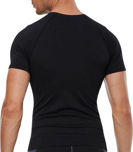 2 Pack Men's Cool Dry Compression Shirts Short Sleeve Sports Athletic Workout Base Layer Undershirt Tops in Saudi Arabia