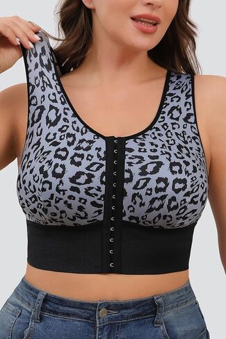 Women's Front Close Sports Bra -Post Surgery Compression Bra, Built-Up Support,Breathable & Comfortable for All-Day Wear in Kuwait