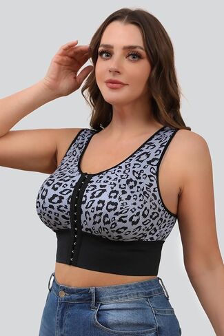 Women's Front Close Sports Bra -Post Surgery Compression Bra, Built-Up Support,Breathable & Comfortable for All-Day Wear in Kuwait