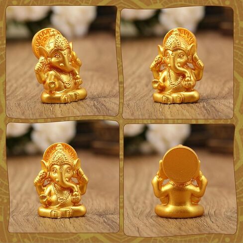 12 Pack Indian Return Gifts for Pooja Bulk Ganesha Diwali Decor God Ganesh Sculpture Indian Festival Favor Return Gifts for Diwali Pooja Wedding House Warming Favor in Kuwait