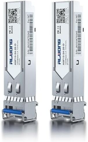 1000Base-T SFP Copper Transceiver, 1.25G SFP to RJ45 Ethernet Module, Up to 100m, for Ubiquiti UniFi UF-RJ45-1G, Meraki MA-SFP-1GB-TX, Mikrotik, TP-Link, Intel and More, 2 Pack in Kuwait