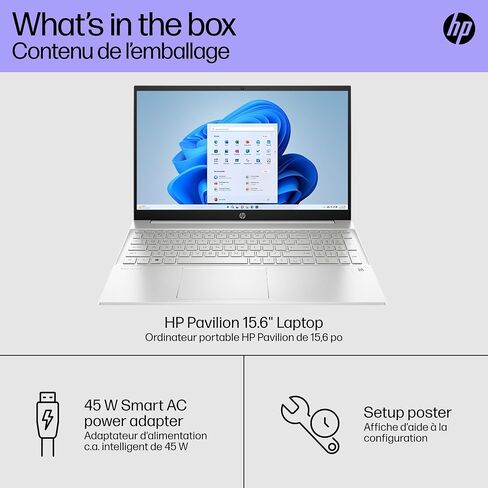 HP 15.6 "جهاز كمبيوتر محمول من شاشة اللمس للطالب والأعمال ، Intel 12th Gen Core I3-1215U ، 32 GB RAM ، 1 تيرابايت SSD ، Intel UHD ، رسوم سريعة ، كاميرا HD ، ترخيص Microsoft Office Lifetime & Windows 11 Pro in Kuwait