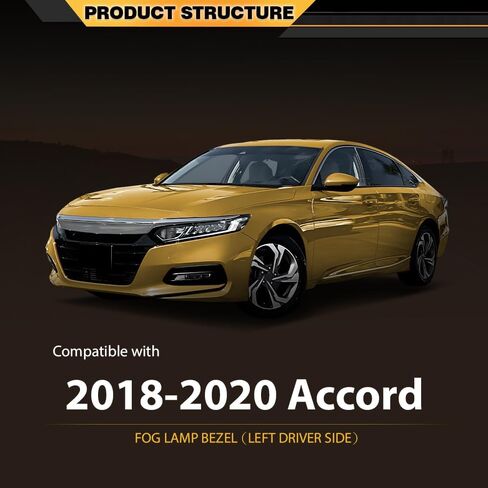 ضباب الضوء على جانب الركاب المتوافق مع هوندا أكورد سيدان 2018 2019 2020 Front Black 71102TVAA10 ، HO1039140 in Saudi Arabia